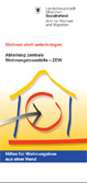 Titelbild der Broschüre: Wohnen statt unterbringen Abteilung zentrale Wohnungslosenhilfe   ZEW