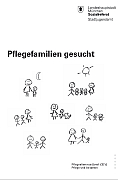 Titelbild der Broschüre: Pflegeelternrundbrief I/2014<br>Pflegefamilien gesucht