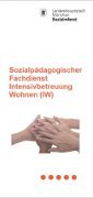 Titelbild der Broschüre: Sozialpädagogischer Fachdienst Intensivbetreuung Wohnen (IW)