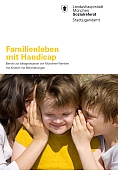 Titelbild der Broschüre: Münchner Familienbericht 2016<br>Familienleben mit Handicap - Bericht zur Alltagssituation von Münchner Familien mit Kindern mit Behinderungen