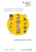 Titelbild der Broschüre: Servicestelle zur Erschließung ausländischer Qualifikationen   Jahresbericht 2017
