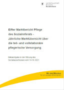 Titelbild der Broschüre: Marktbericht Pflege 2021   Jährliche Marktübersicht über die teil  und vollstationäre pflegerische Versorgung in München
