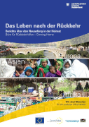 Titelbild der Broschüre: Coming Home: Das Leben nach der Rückkehr – Berichte über den Neuanfang in der Heimat