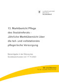 Titelbild der Broschüre: Marktbericht Pflege 2023 Jährliche Marktübersicht über die teil und vollstationäre pflegerische Versorgung in München