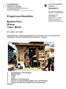 Titelbild der Broschüre: Projektreise Westafrika 01.11.2004   14.11.2004