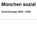 Titelbild der Broschüre: München sozial. Entwicklungen 2000   2009