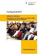 Titelbild der Broschüre: Inklusion inklusive   Kooperation und Vernetzung in der offenen Alten  und Behindertenarbeit in München