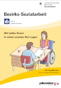 Titelbild der Broschüre: Bezirks Sozialarbeit<br>Leichte Sprache